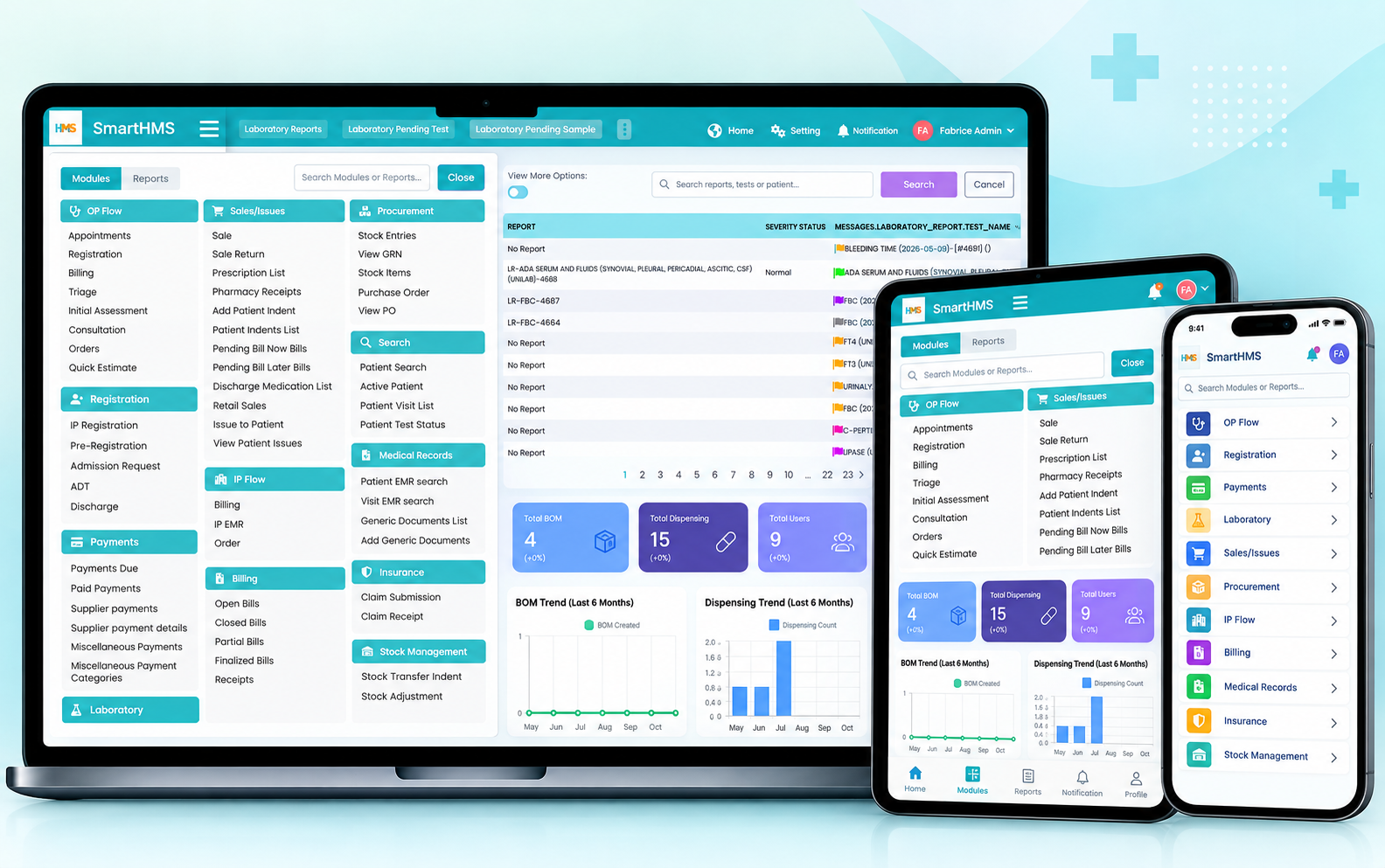 SmartHMS: every hospital department on one connected system