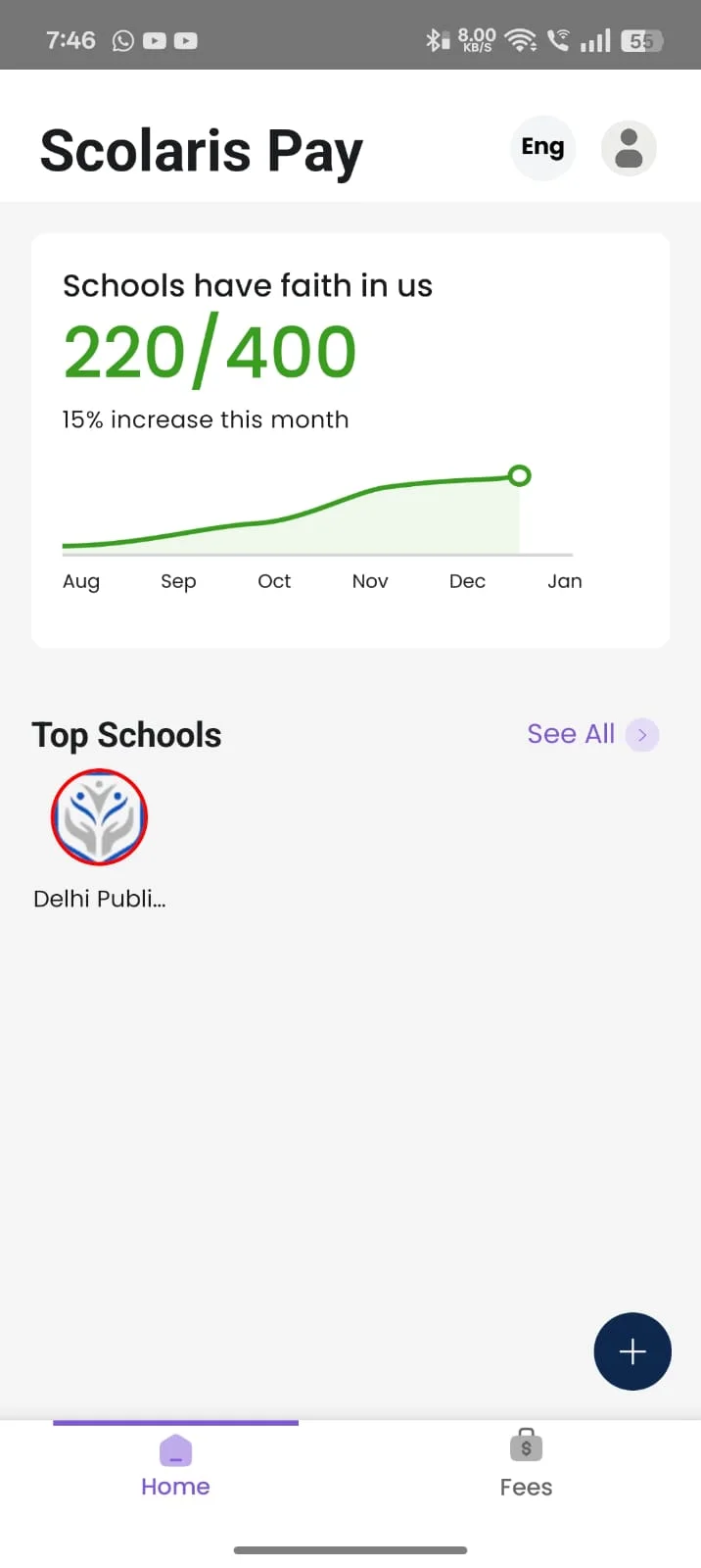 Scolaris Pay: school fees paid from a phone, recorded for the school - screen 2